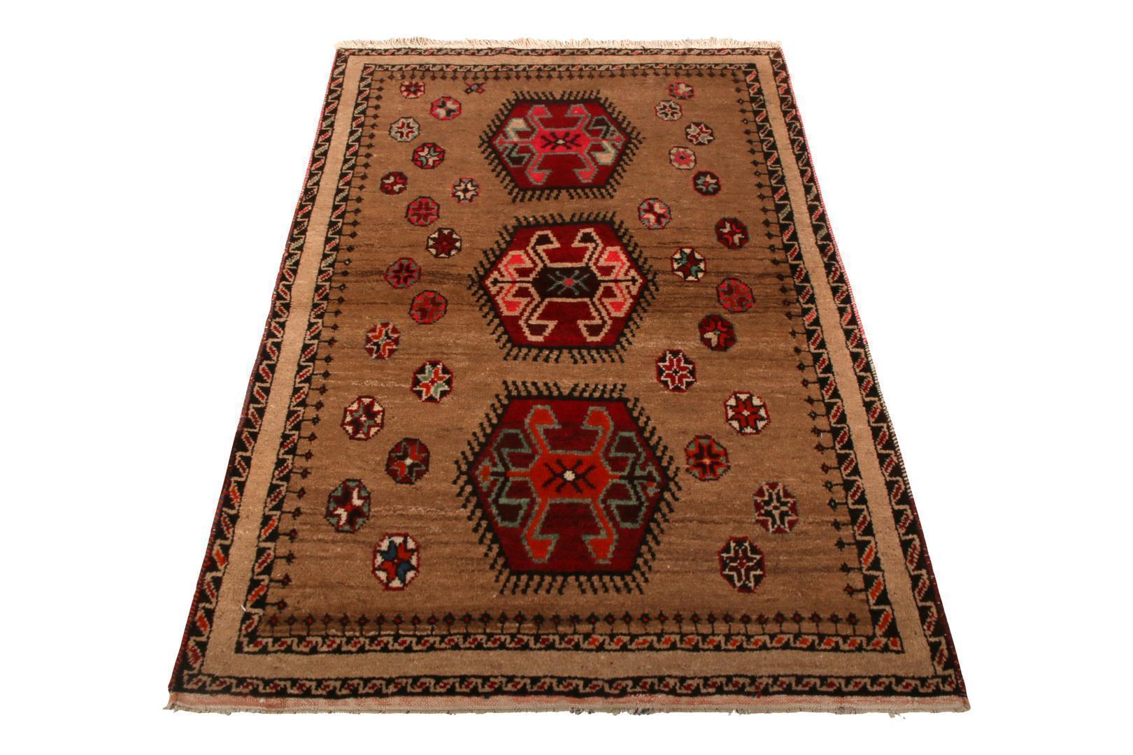 Mid-Century Gabbeh Rug 1950s Vintage Persian