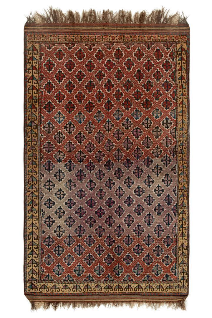 Antique Persian Afshar rug in Red and Purple Tribal Geometric Pattern, available at Rug & Kilim