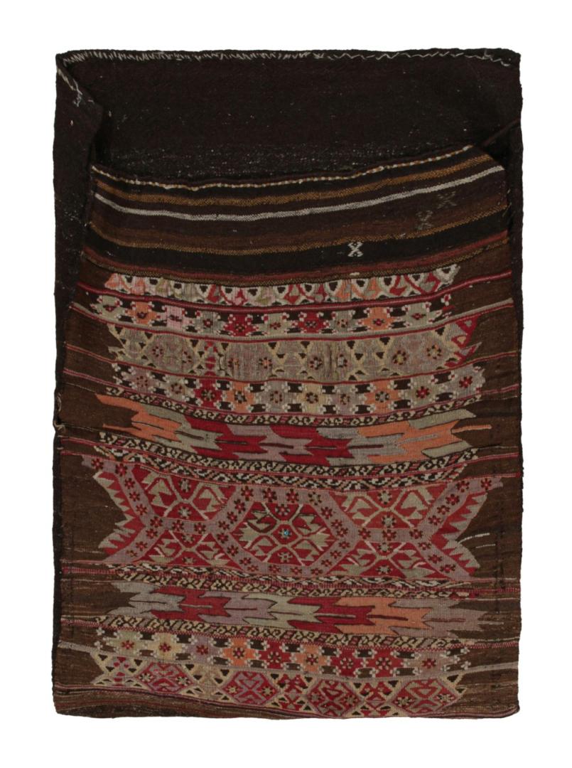 Antique Persian Bag Kilim Geometric Patterns
