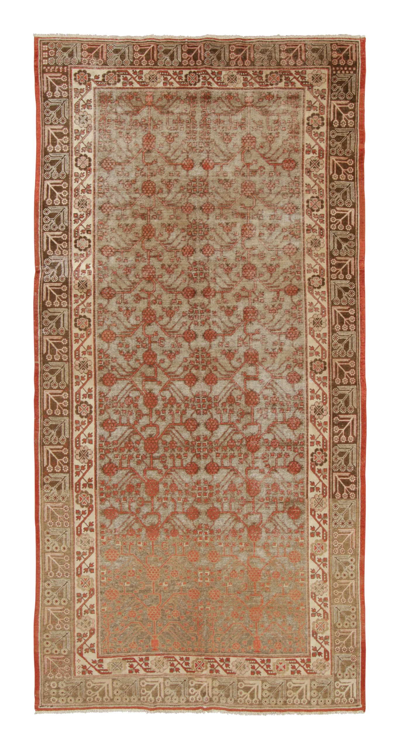 Antique Khotan Floral Runner