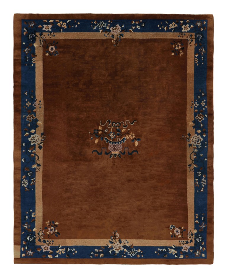 Antique Chinese Floral Peking Rug