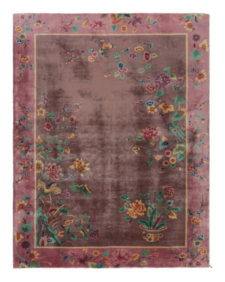 Antique Chinese Art Deco Rug
