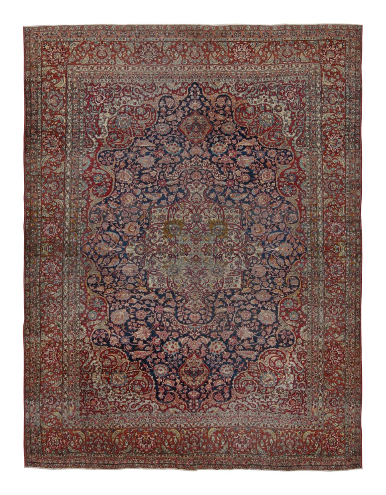 Antique Isfahan Floral Rug