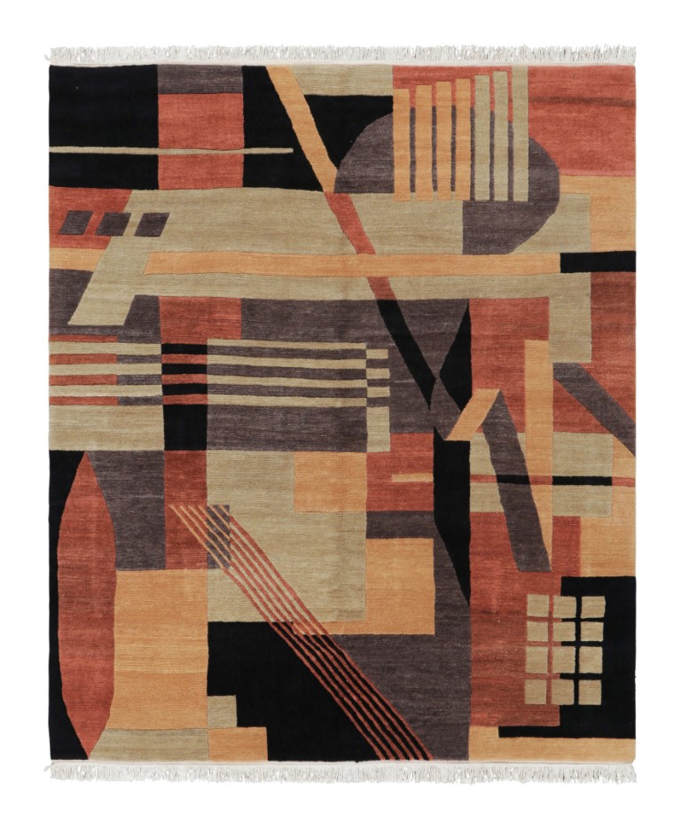 Modern Cubist Geometric Rug