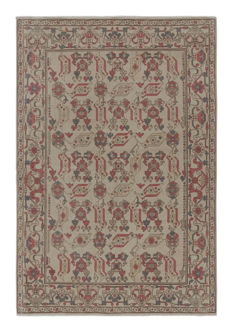 Vintage Romanian Rug in Beige