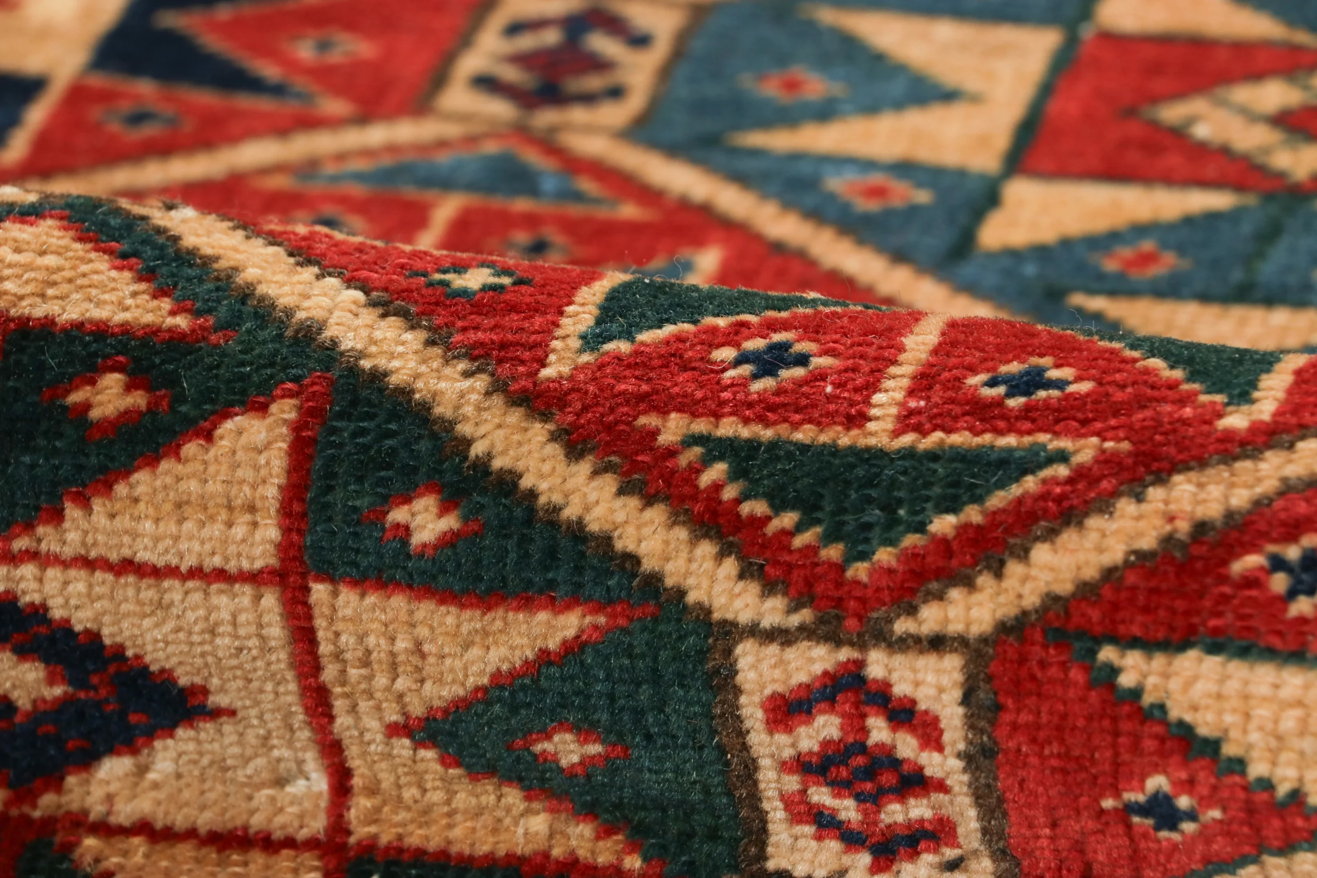 Antique Kazak Geometric Rug