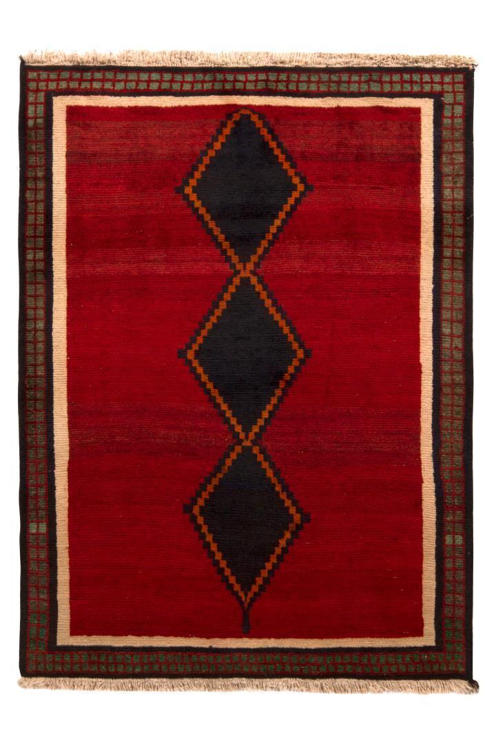 Hand-knotted Antique Gabbeh Rug