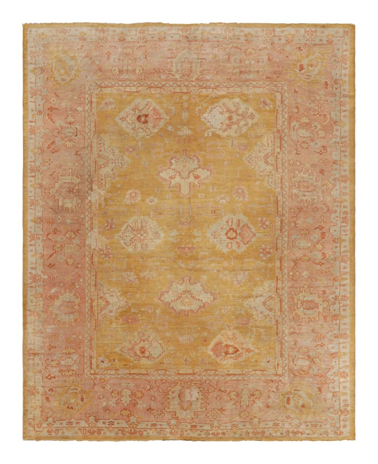 Antique Oushak Floral Rug