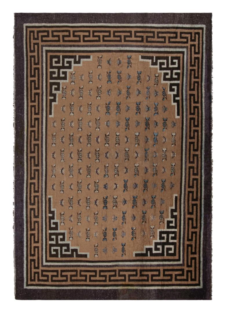 Antique Mongolian Geometric Rug