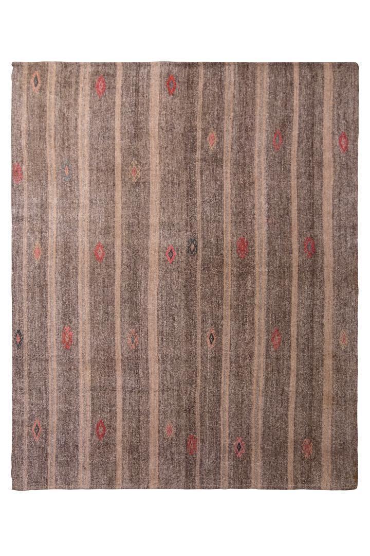 Antique Striped Kilim Beige Gray Rug
