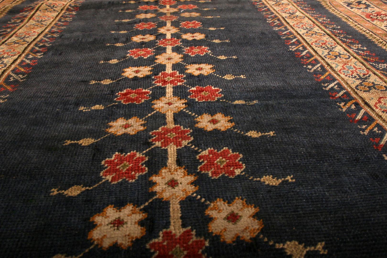 Antique Ghiordes Rug Brown Black Mihrab