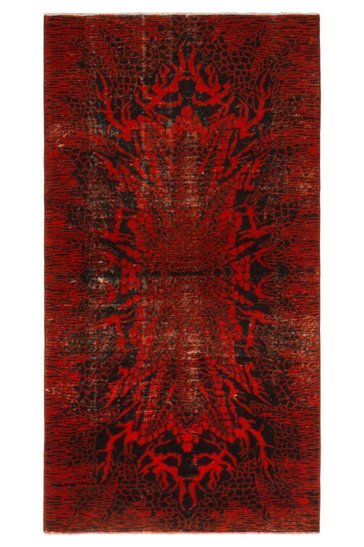 Red Art Deco Rug