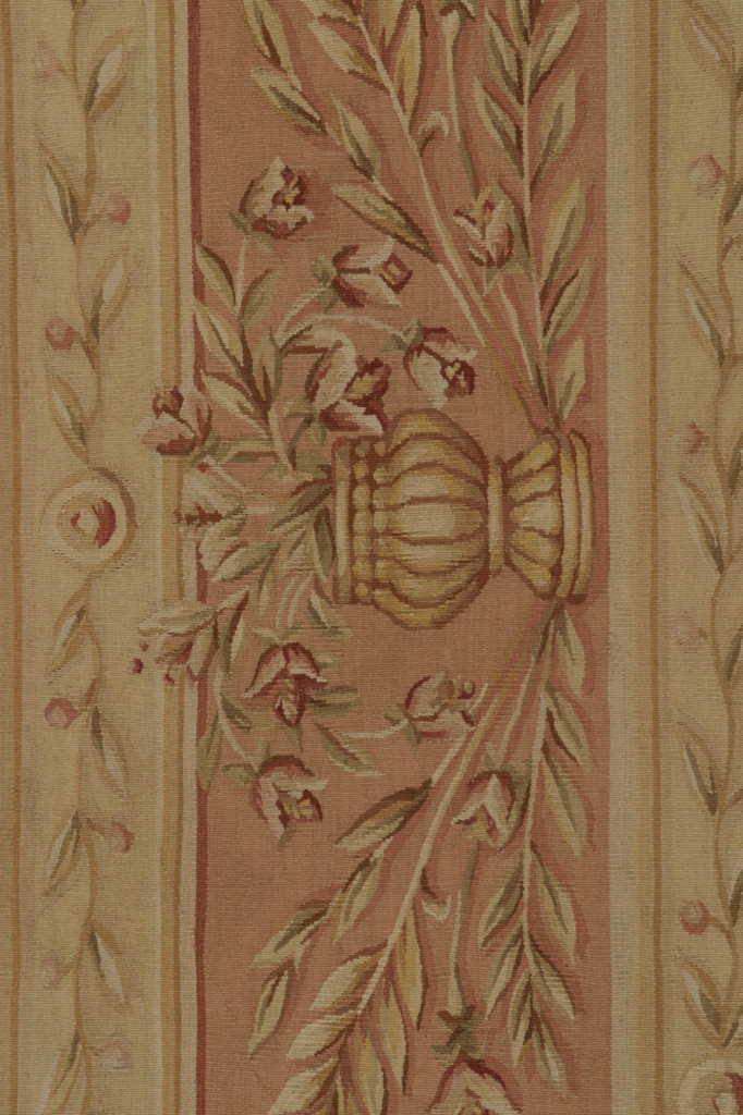 Aubusson Flatweave Rug with Pictorials and Floral Patterns