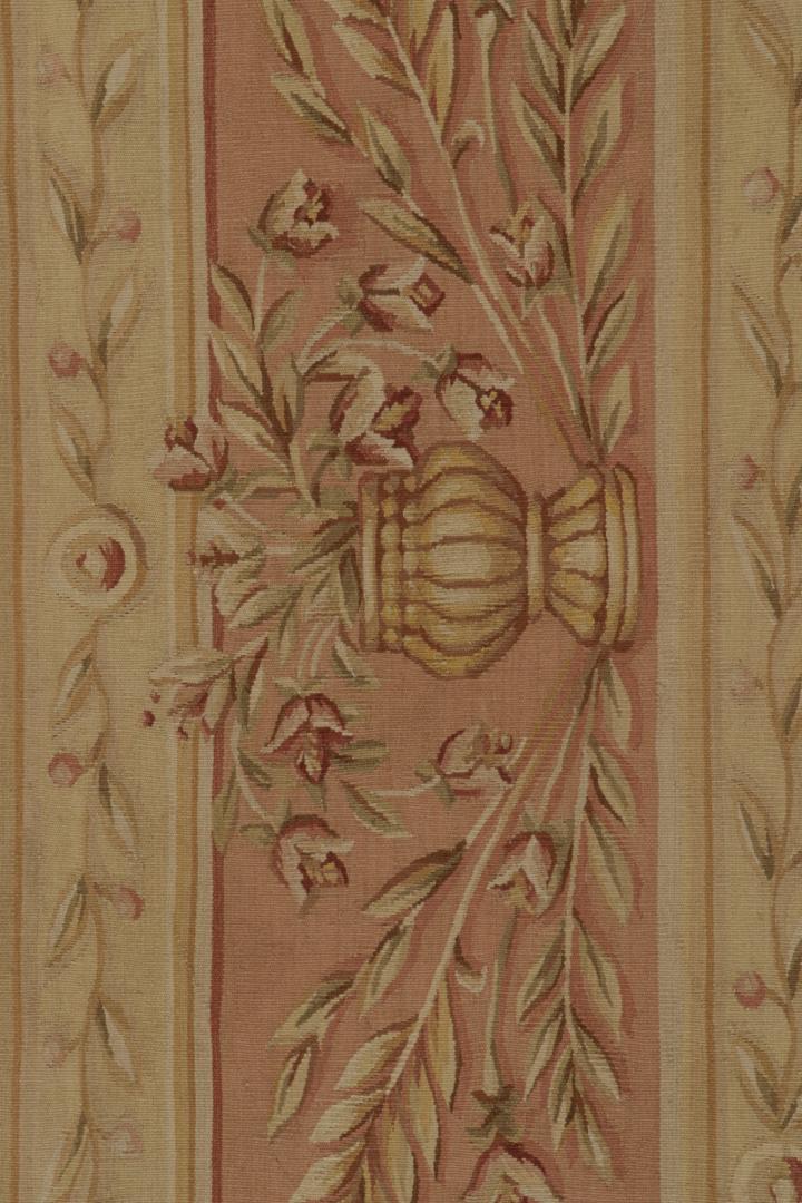 Aubusson Flatweave Rug with Pictorials and Floral Patterns