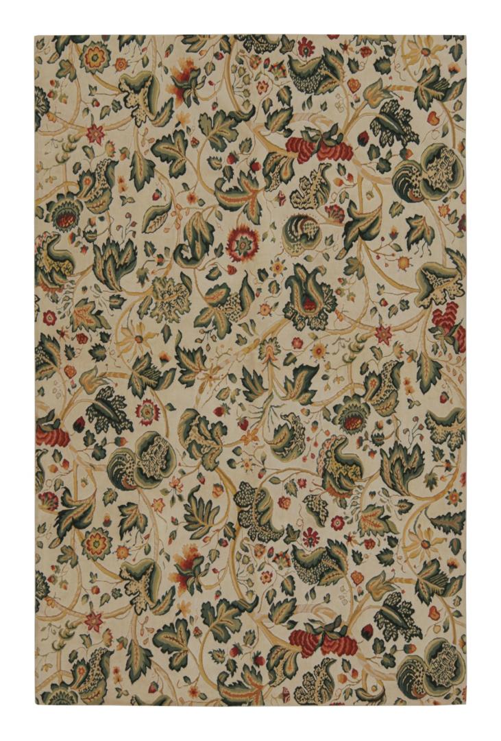 European Style Flatweave Rug in Cream