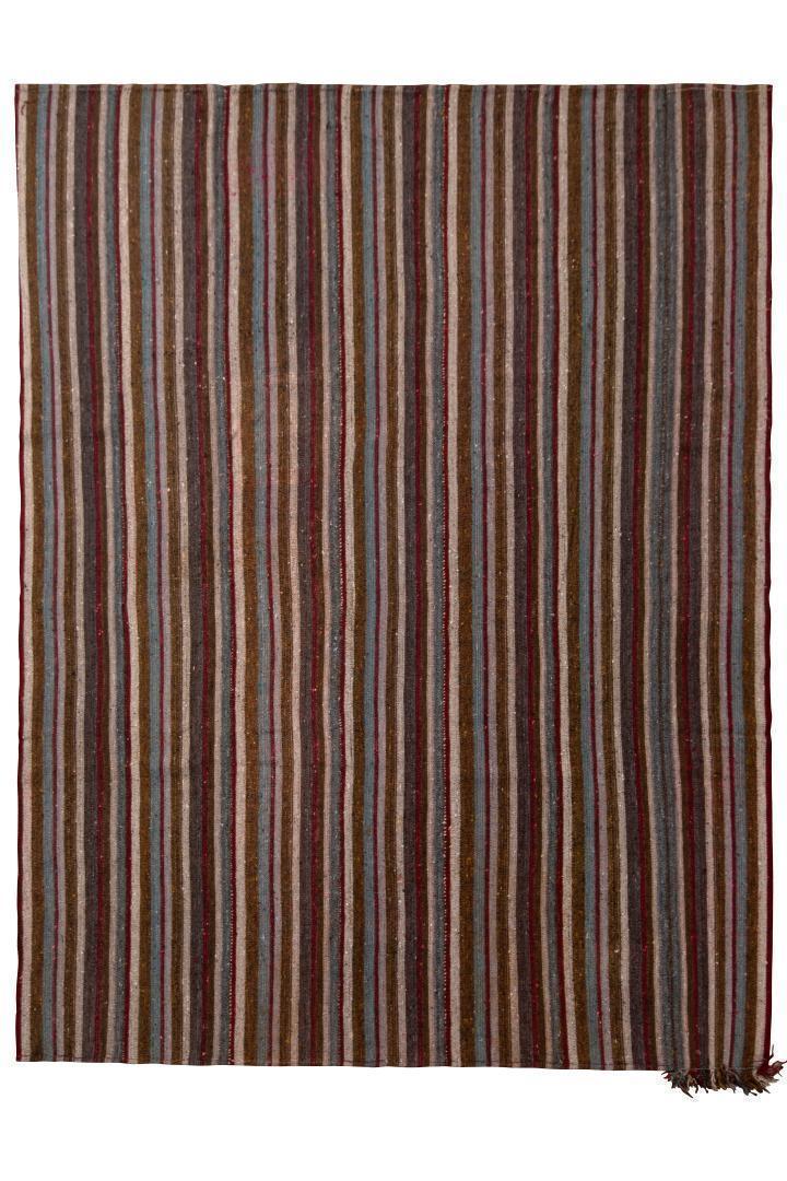 Vintage Mid-Century Kilim Striped Pattern