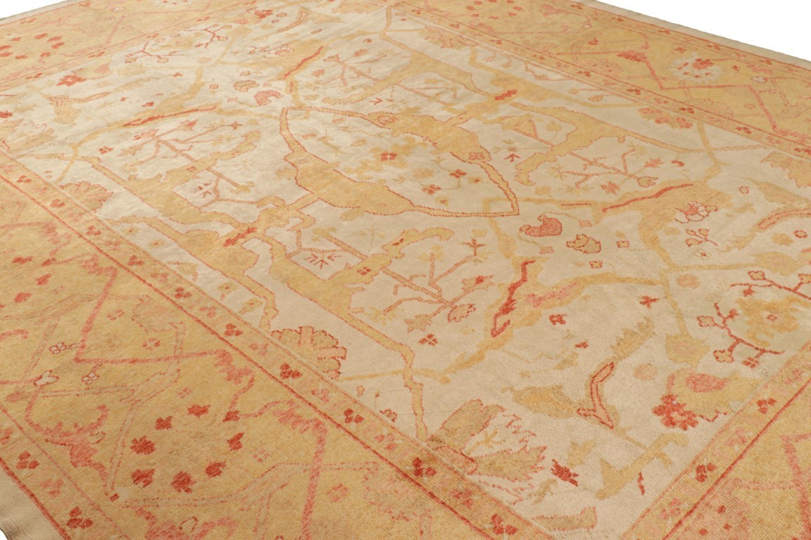 Vintage Oushak Floral Rug