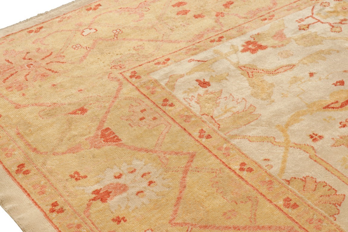 Vintage Oushak Floral Rug