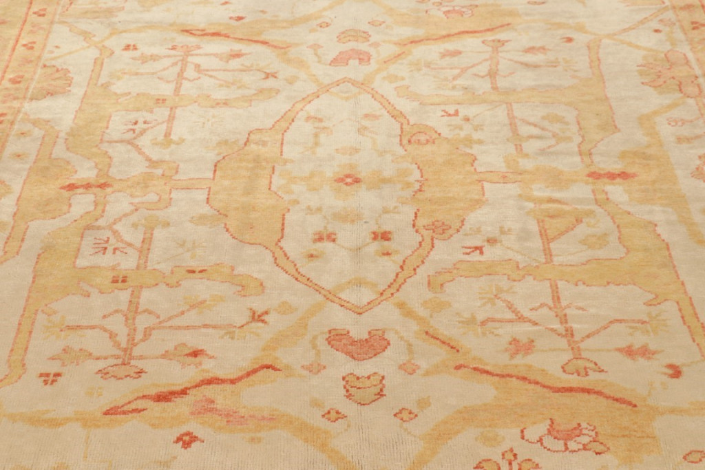 Vintage Oushak Floral Rug