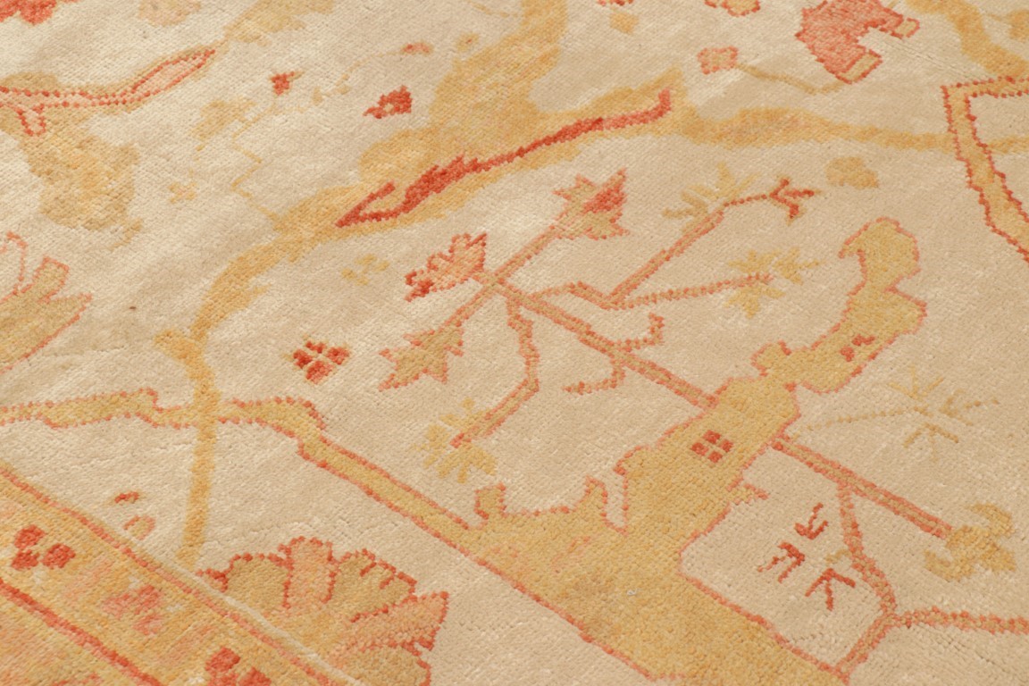 Vintage Oushak Floral Rug