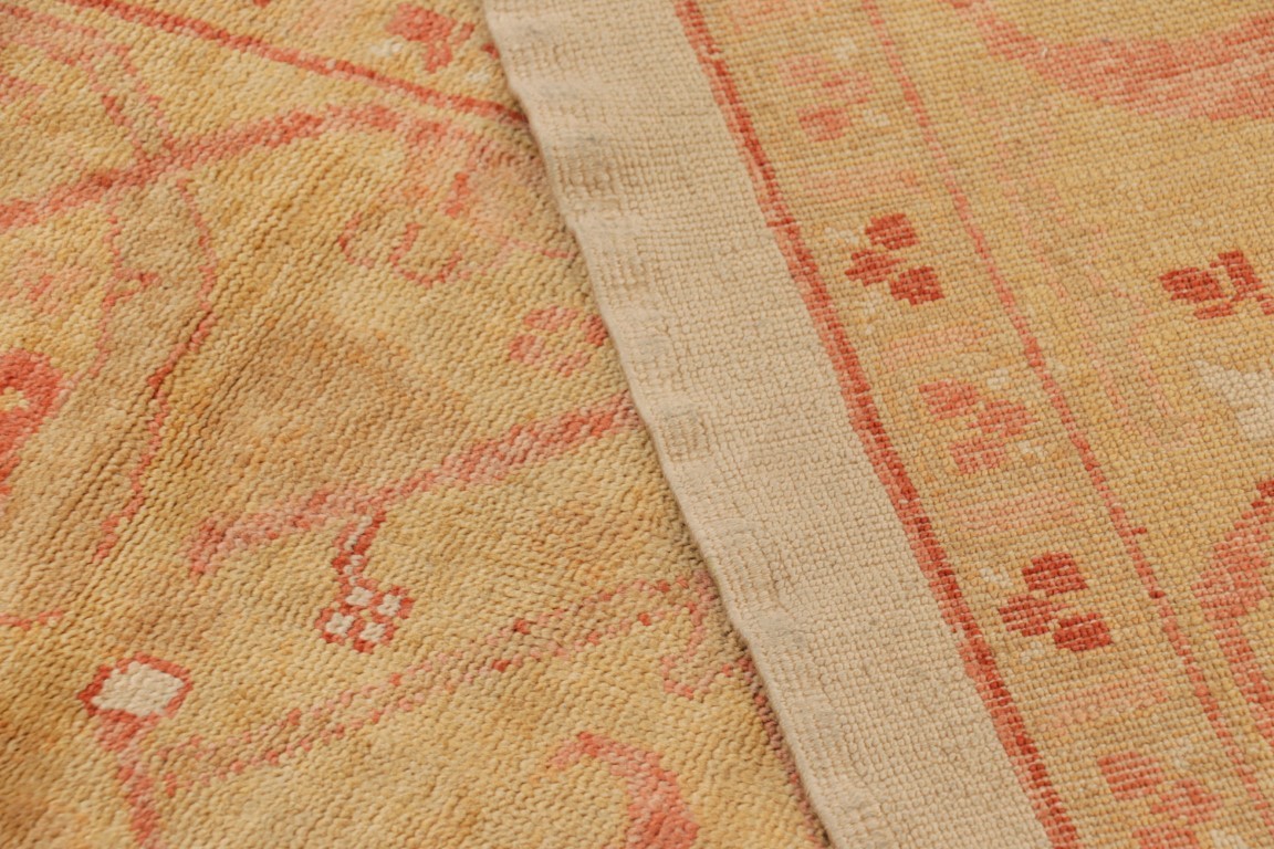 Vintage Oushak Floral Rug