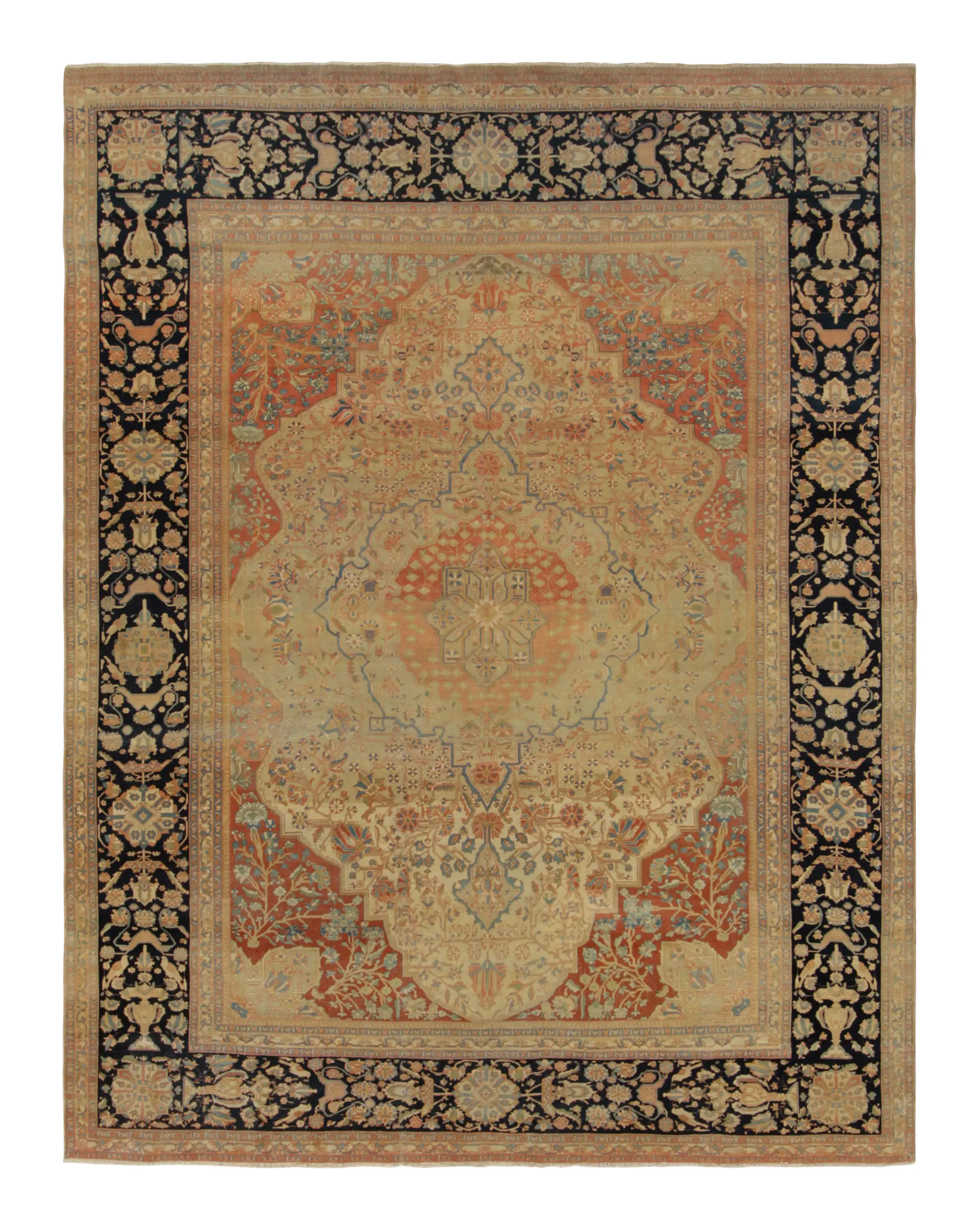 Antique Mohtasham Persian Rug