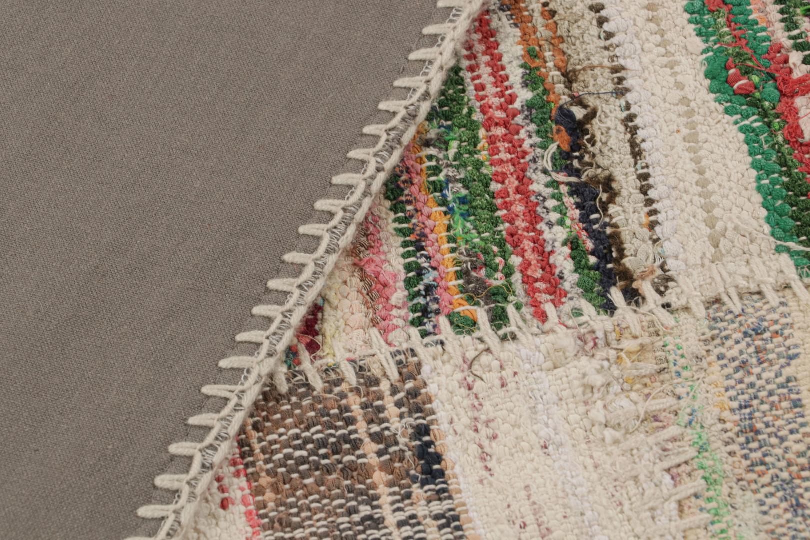 Oversized Patchwork Kilim Rug with Geometric Pattern