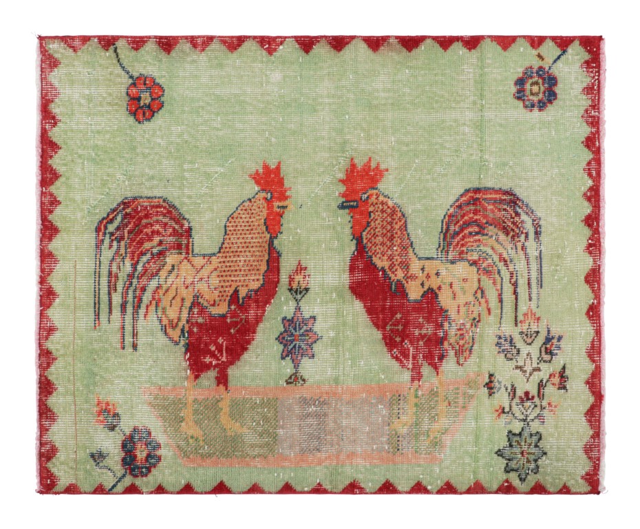 Vintage Zeki Müren Distressed Rug