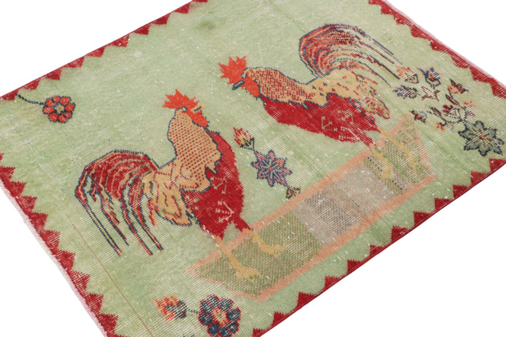 Vintage Zeki Müren Distressed Rug