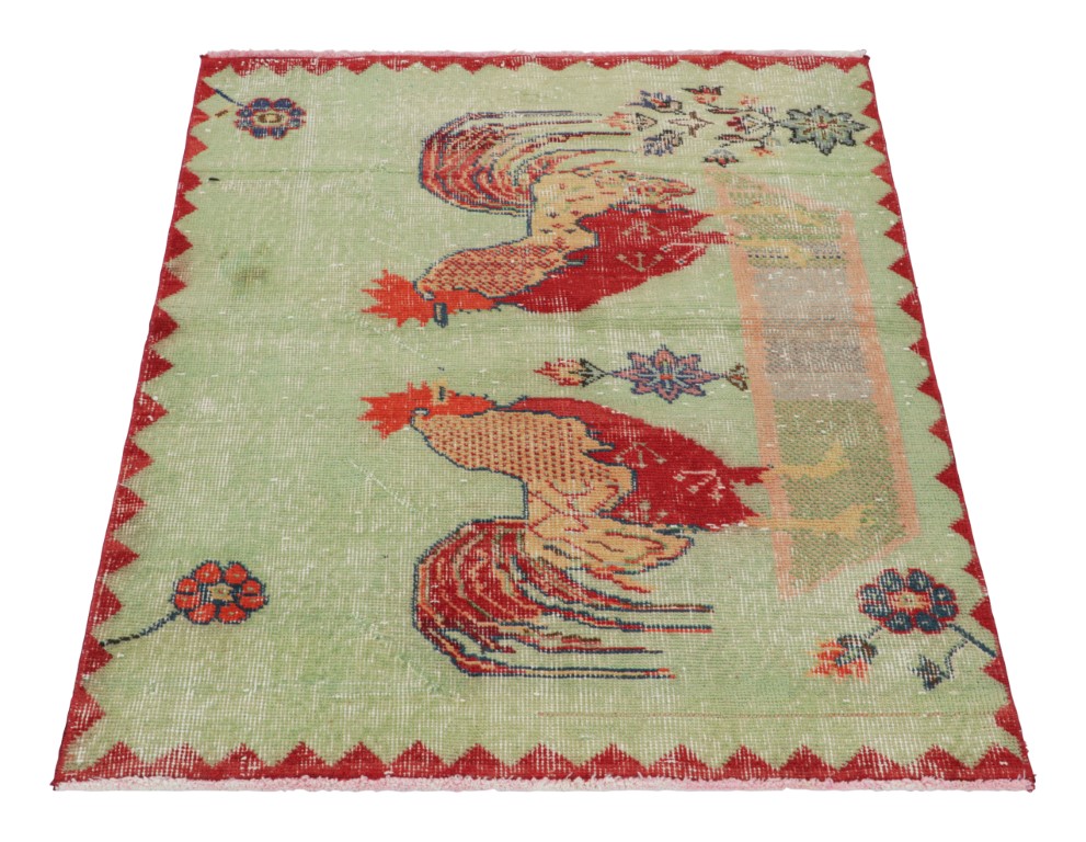Vintage Zeki Müren Distressed Rug
