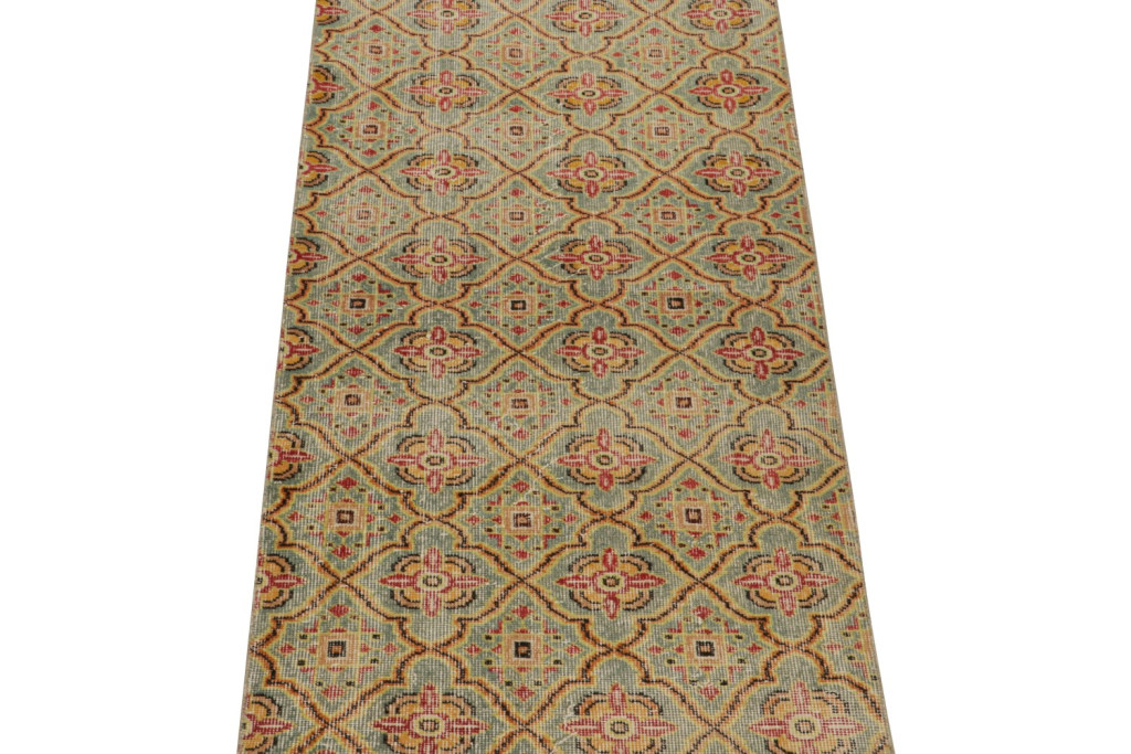 Vintage Zeki Müren Runner in Teal