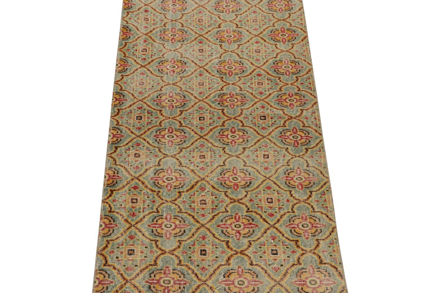Vintage Zeki Müren Runner in Teal