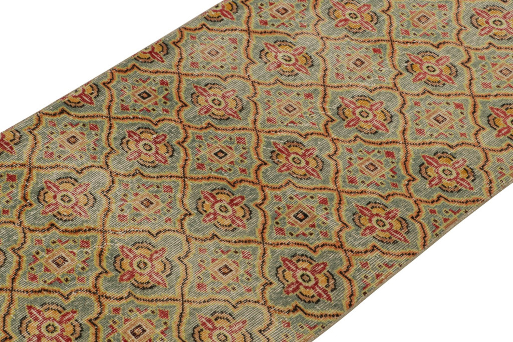 Vintage Zeki Müren Runner in Teal
