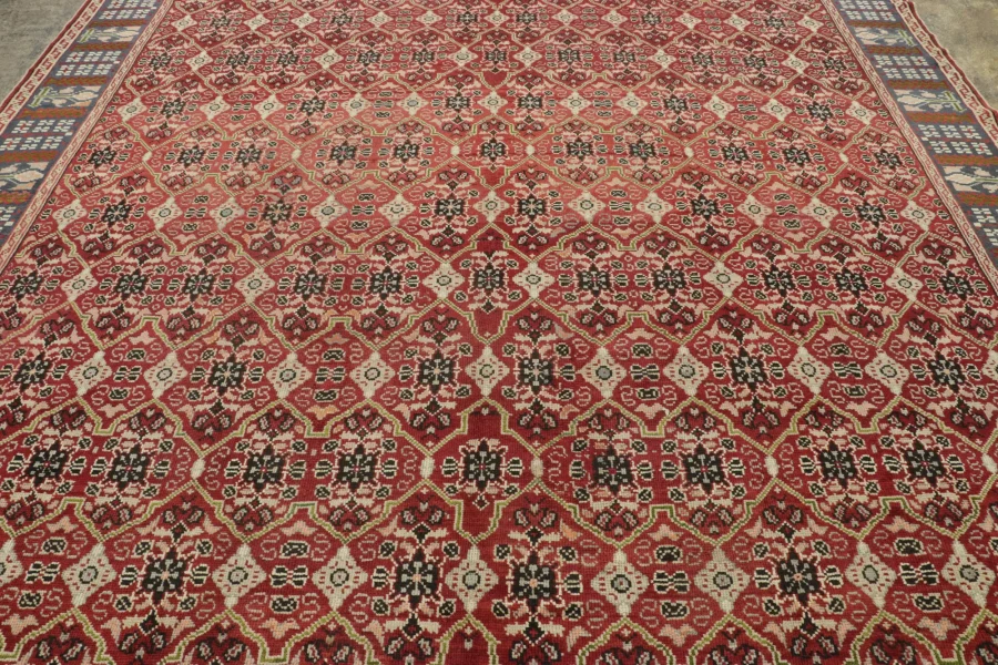 Antique English Axminster Square Rug