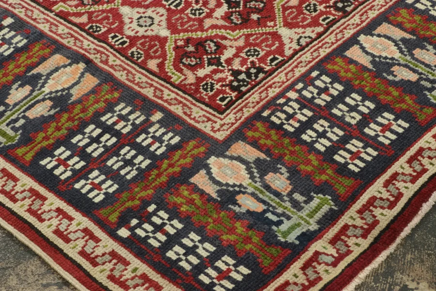 Antique English Axminster Square Rug