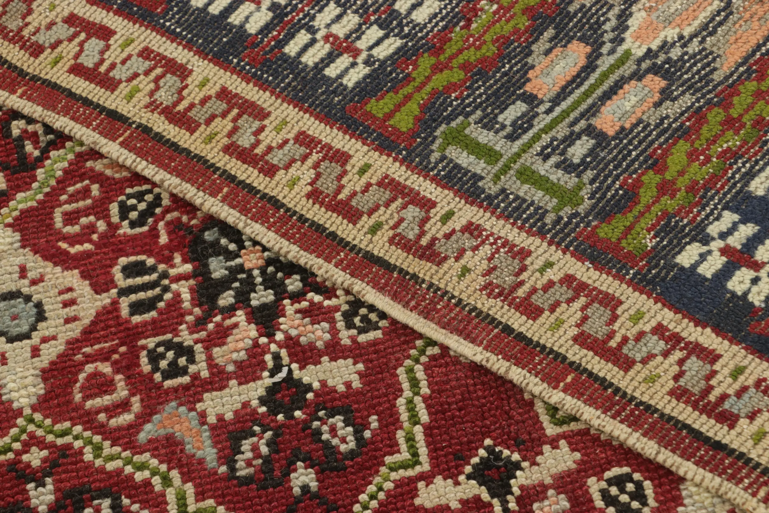 Antique English Axminster Square Rug