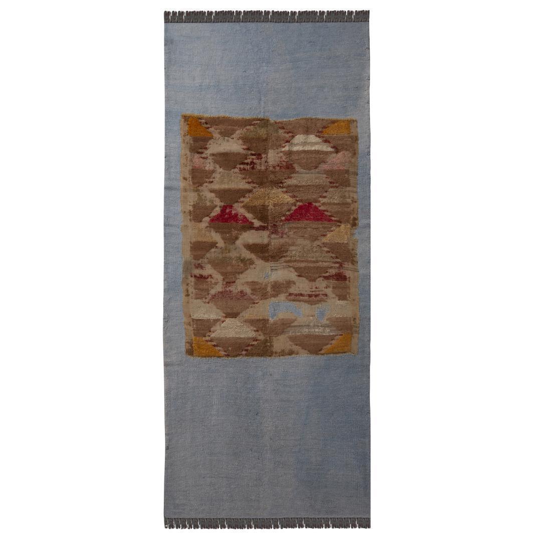 Vintage Mid-Century Layered Kilim Rug