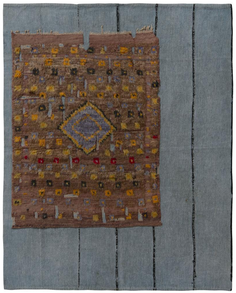 Vintage Mid-Century Layered Kilim Rug