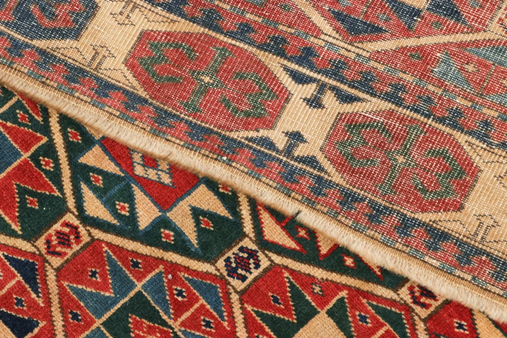 Antique Kazak Geometric Rug
