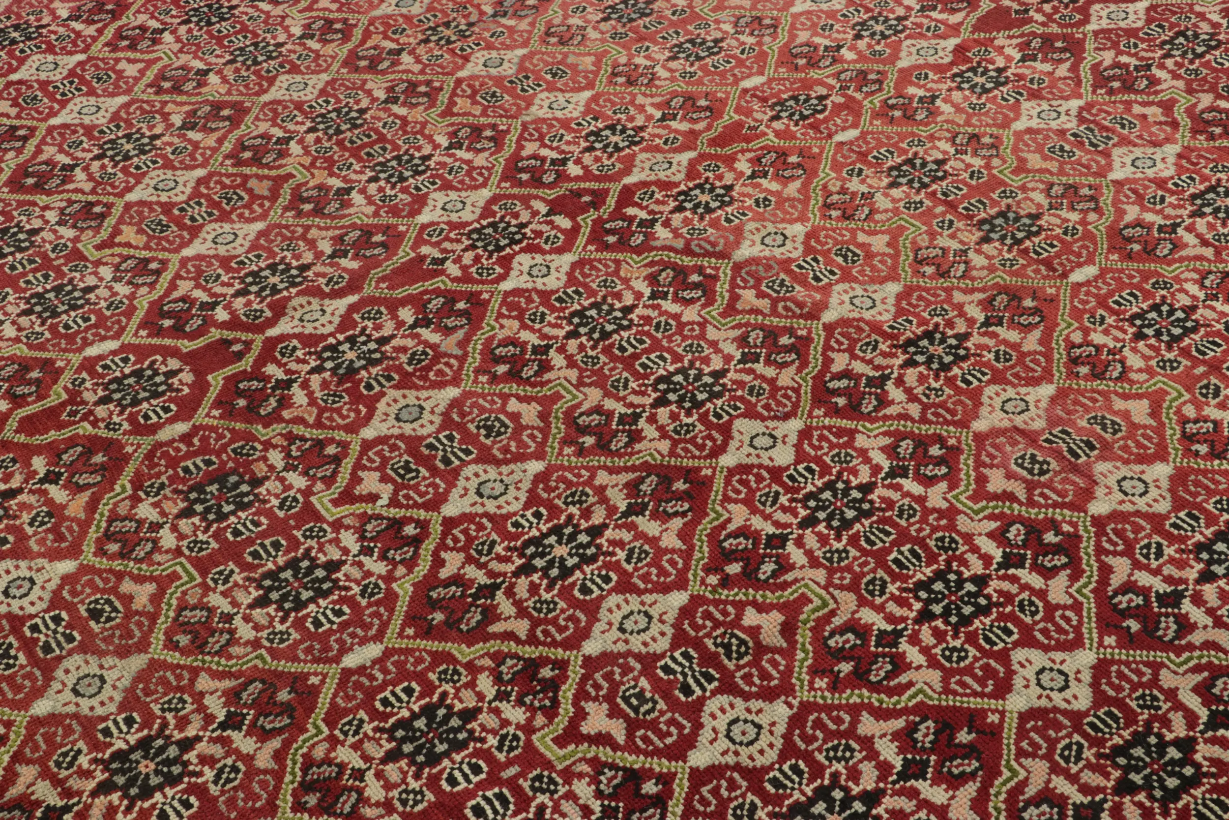 Antique English Axminster Square Rug
