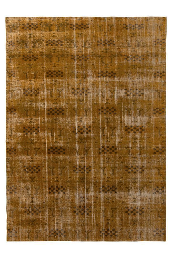 1960s Mid-Century Vintage Distressed Rug