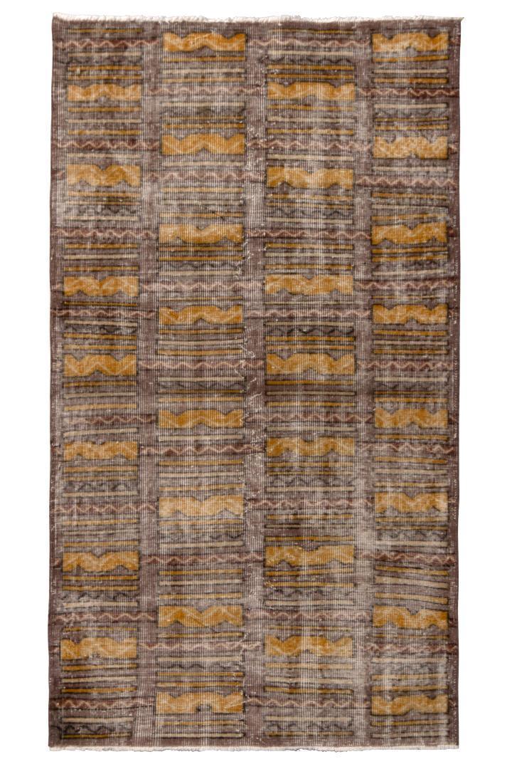 1960s Mid-Century Vintage Distressed Rug