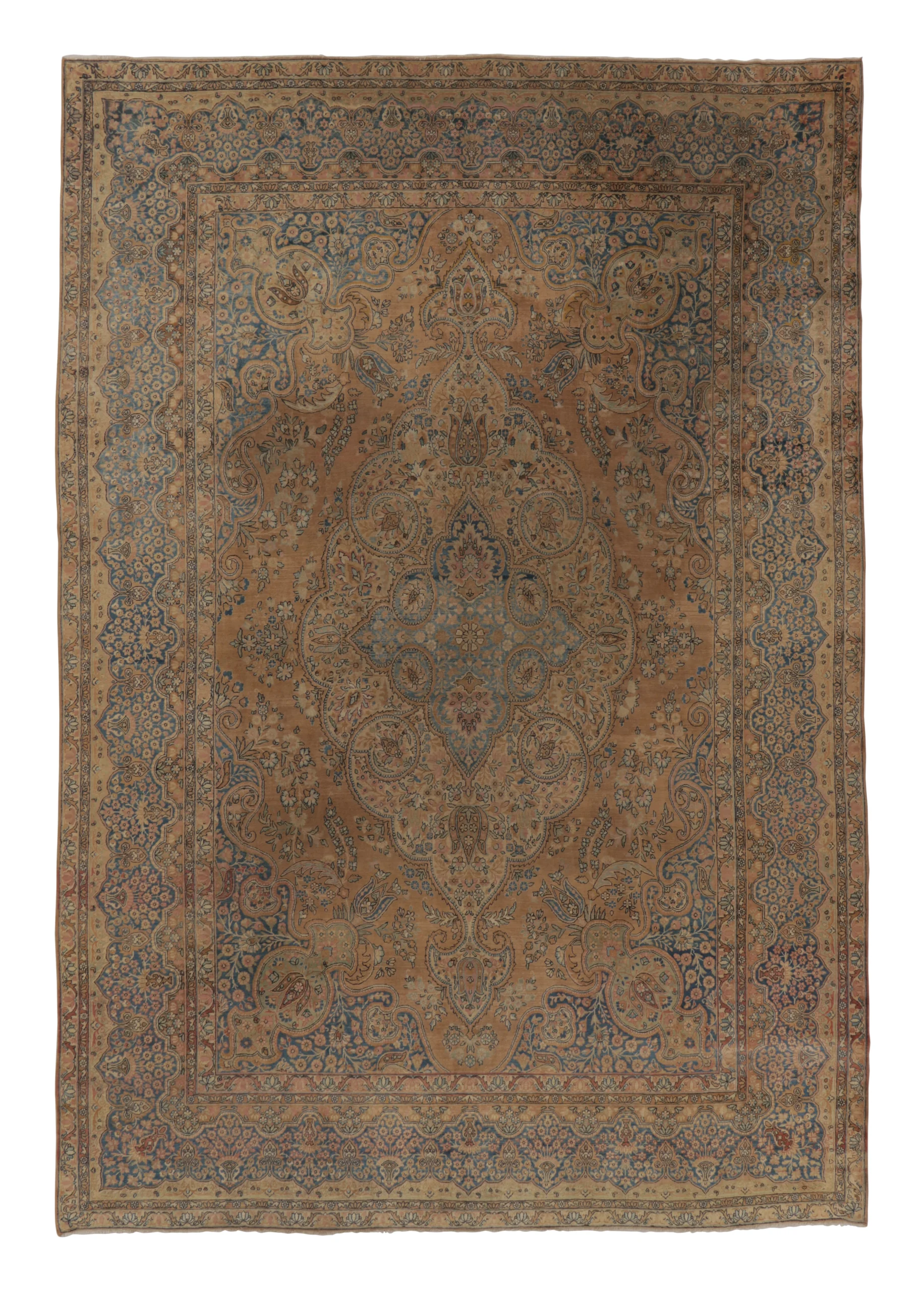 Antique Persian Kerman Lavar Rug