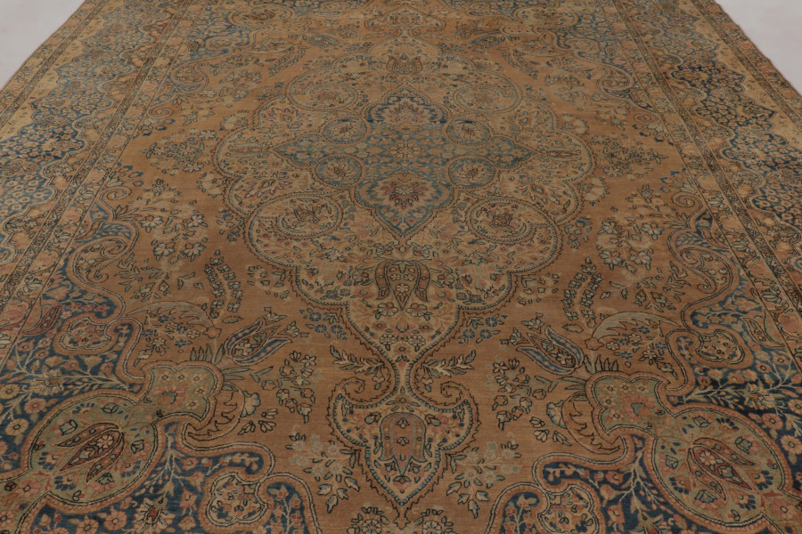 Antique Persian Kerman Lavar Rug