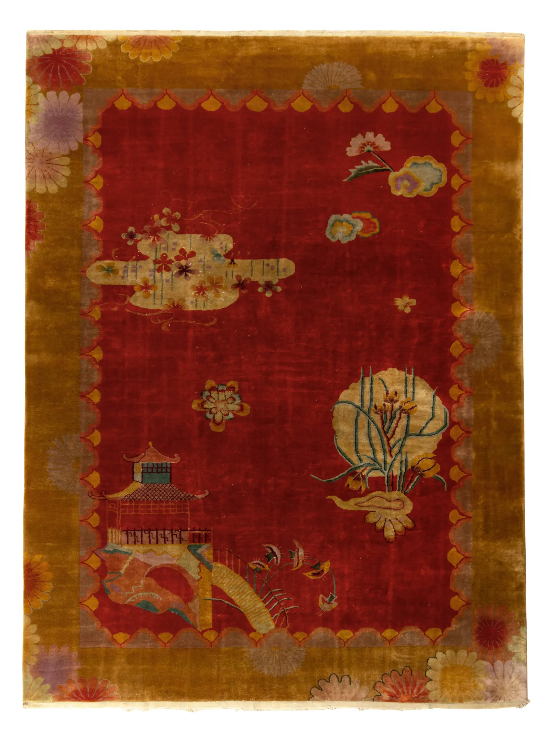 Vintage Chinese Art Deco Rug