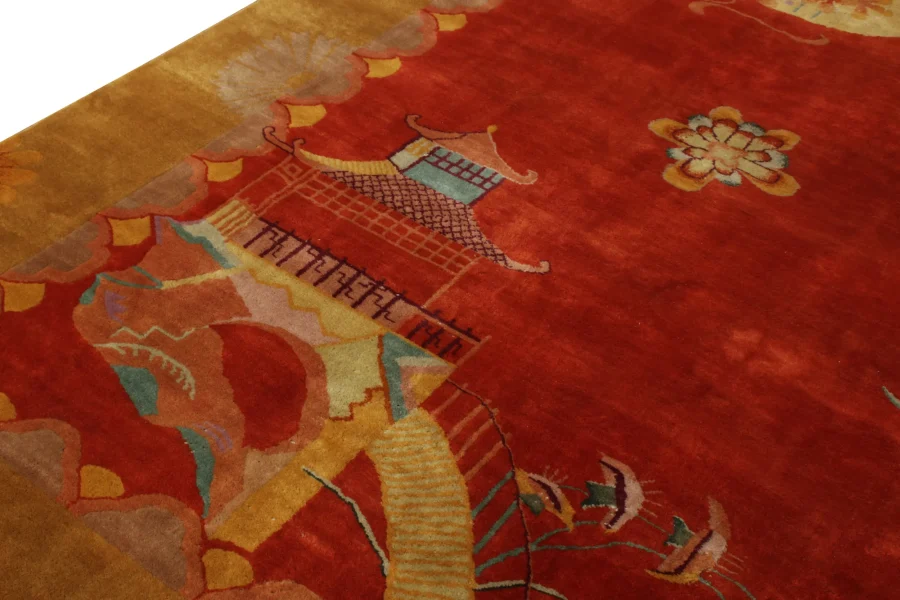 Vintage Chinese Art Deco Rug