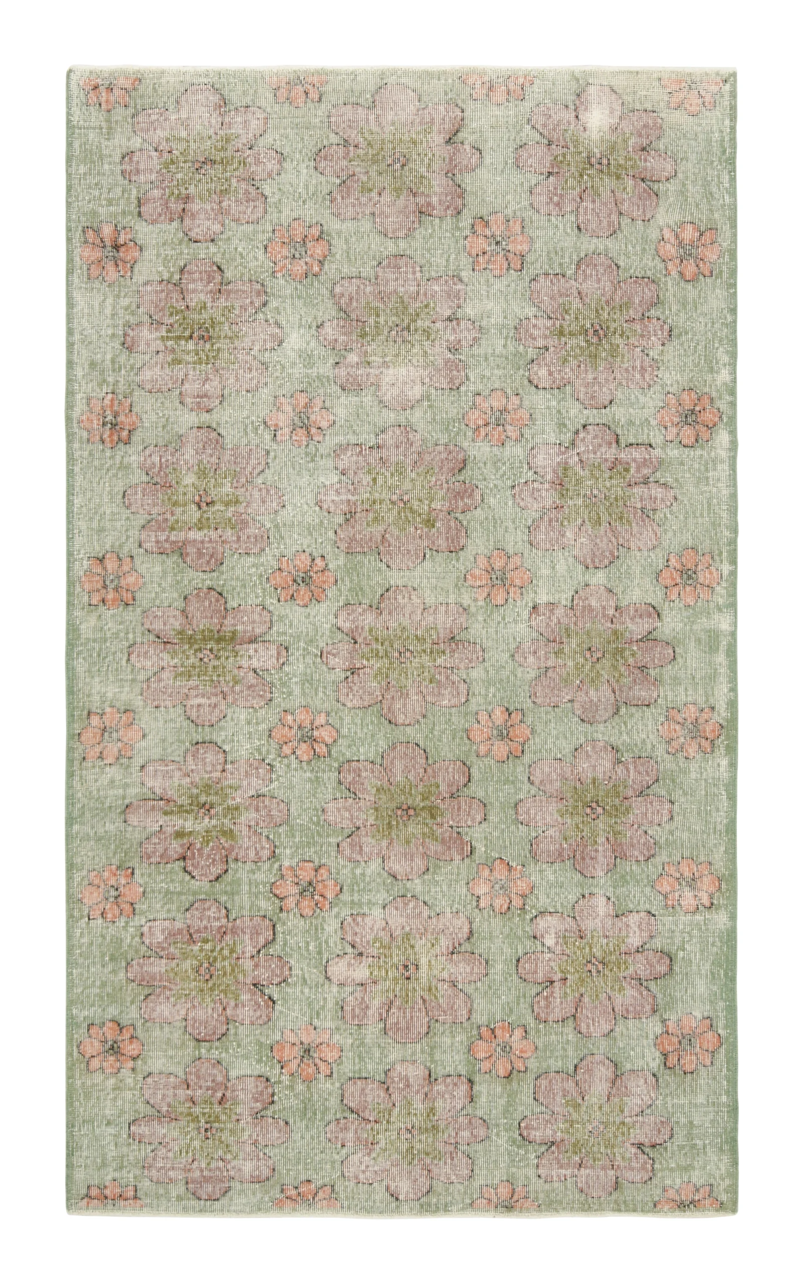 Vintage Turkish Floral Rug