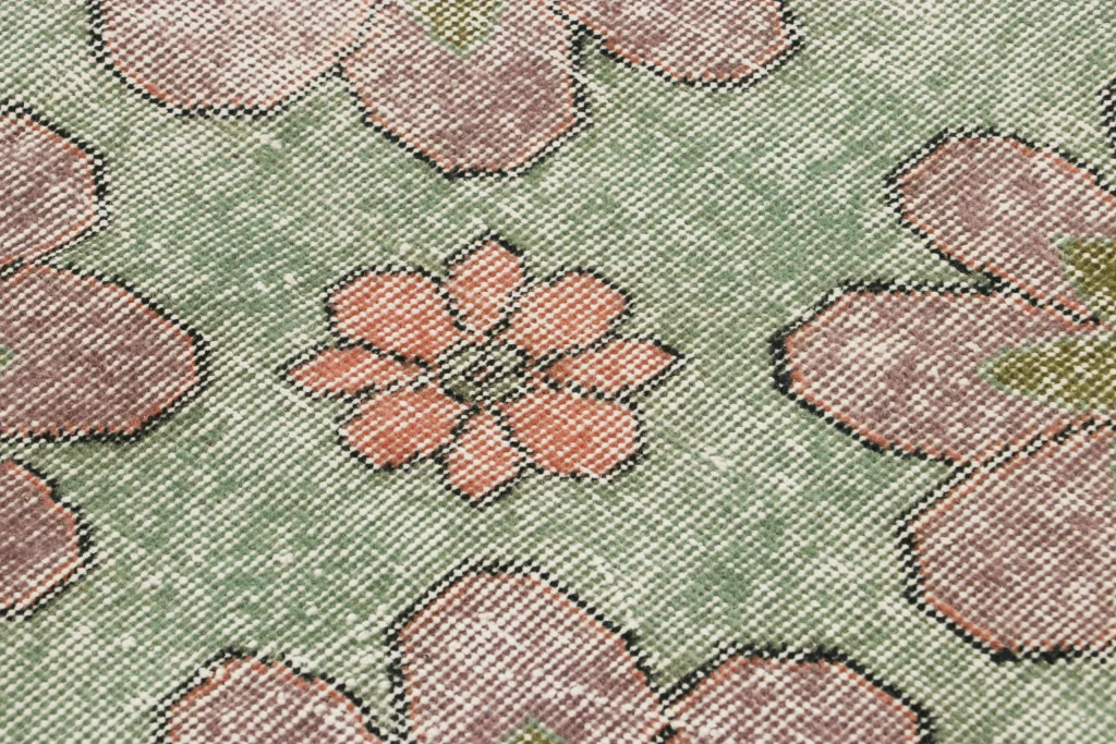 Vintage Turkish Floral Rug