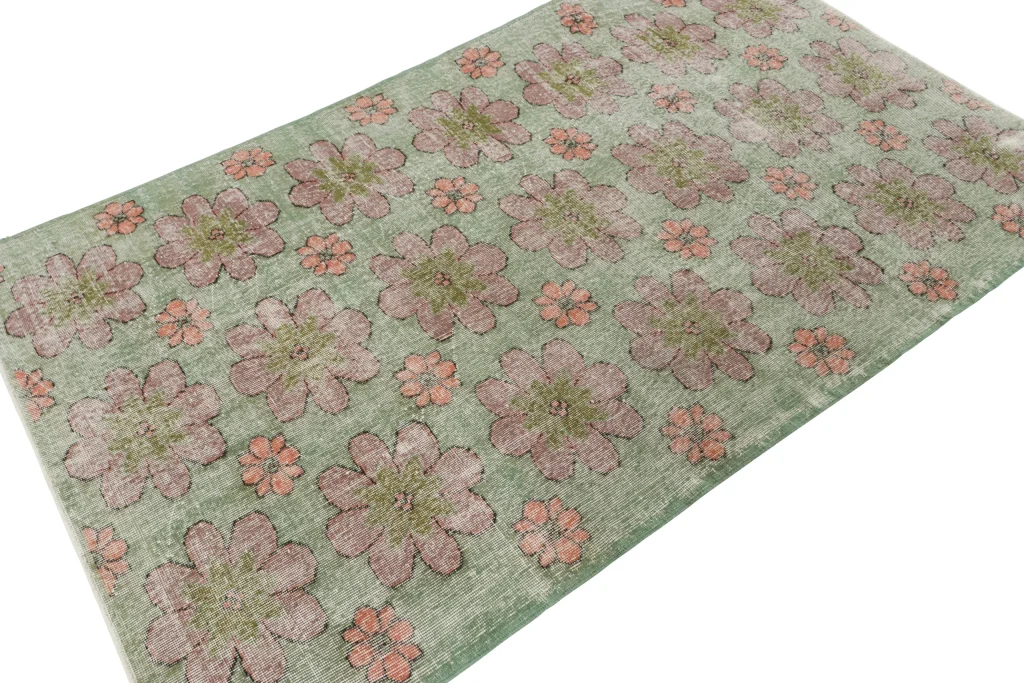 Vintage Turkish Floral Rug