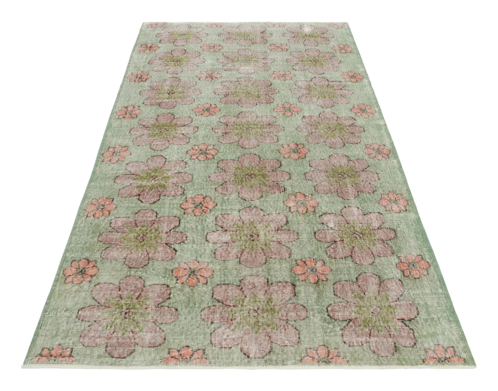 Vintage Turkish Floral Rug